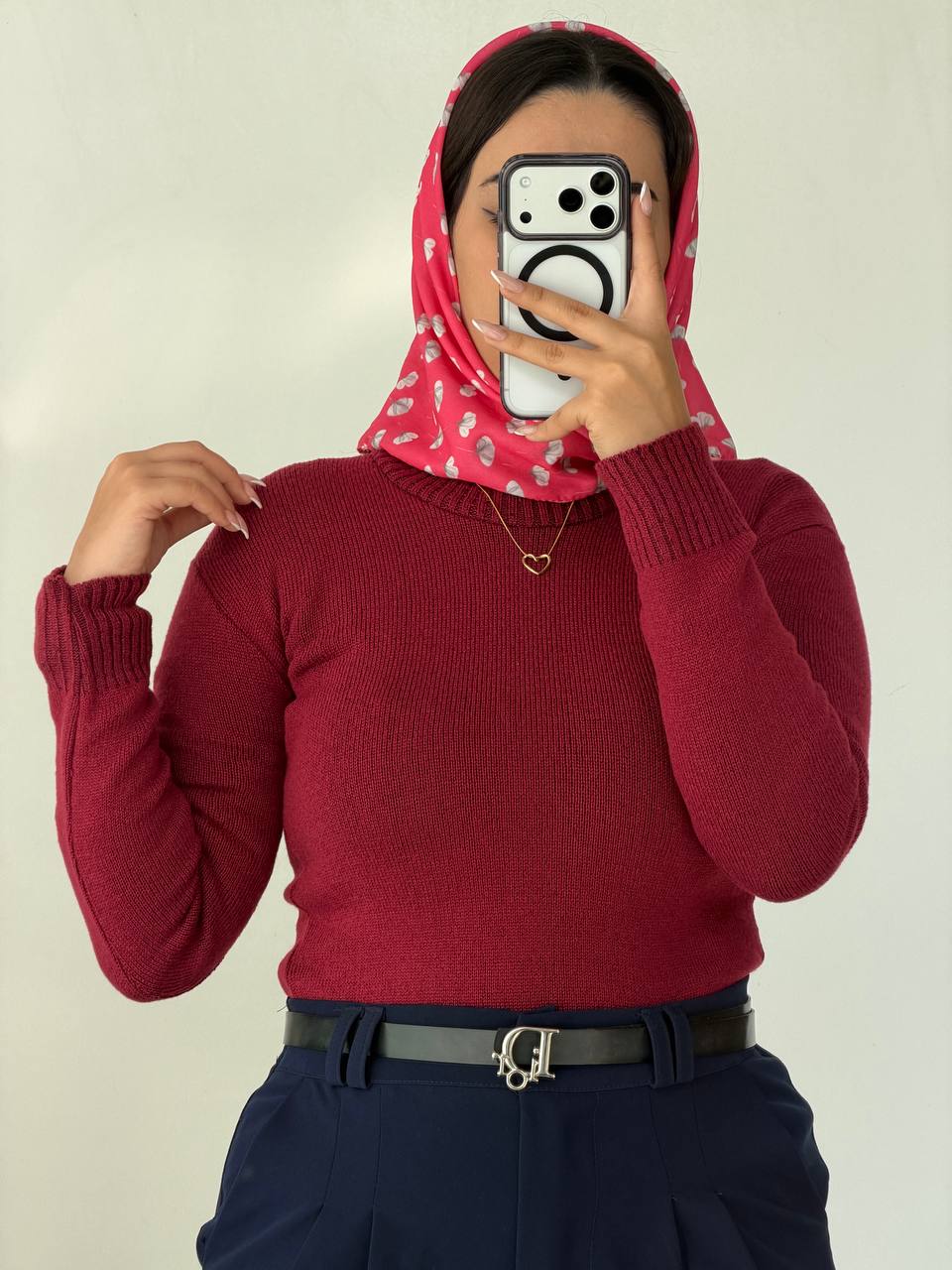 بافت یقه گرد دخترانه